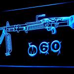 220048B Machine Combat Airsoft Weapon Hunting Combat Full Metal Shot LED Light Sign 100001B