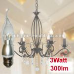 3w led candle light bulbs E12 E14 CE RoHS