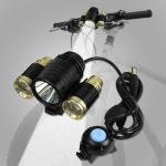 4 Models Rechargeable 4000 Lm CREE XM-L T6 LED + 2 XPE Q5 LED Bicycle bike Headlight with 8.4V 6400mah FL02814