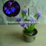 6Led purple flowers with dragonfly garden decorative solar optic fiber lights(SO4209) SO4209