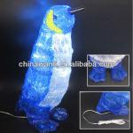 acryl penguin w/ lighting, LED christmas lights, Xmas Motif lights WL-