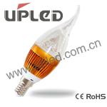 Aluminum+PC LED Bulbs E27 E14 LED Candle Light UP-537-B2