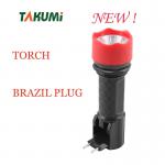 Brazil new plug led flashlight torch light KM-8828B