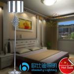 Chrome Round PVC Shade Simple Design Modern Floor Lamp F3408 F3408