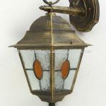 classic E27 garden wall light with lead glass diffuser 8012L