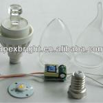 Conductive Plastic candle light led Housing 3W APL CANDLE-D 3W
