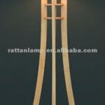 decorative wooden tripod floor lamp with linen shade FW13003
