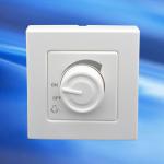 European type wall mounted electrical light dimmer switch