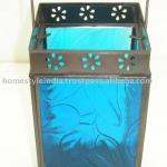 Iron glass lantern 27055