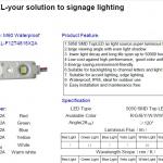 led sign light fixtures for light box and channel letters LL-F12T4815W2A
