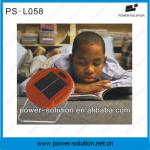 LED solar powered reading light with 2 brightness