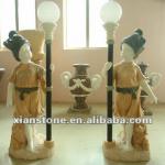 Marble statue floor standing lamp