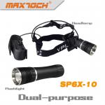 Maxtoch SP6X-10 1000 Lumen Magnet Flashlight And Headlight Dual-purpose Cree LED Headlight SP6X-10