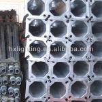 mid hinged galvanized steel street lighting pole with winch