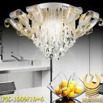 Modern hot sell fashion residential crystal ceiling lamp PX-1009/10+6