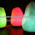 Natural Himalayan Rock Salt White Salt Lamp with colour Bulb 1300W