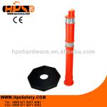 Obstacle Indication Reflective Traffic Pole with Rubber Base WC105P