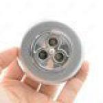 One PCS AAA-307 Multifunction portable Silver color mini LED Nightlight 3 pcs super white LED AAA-307