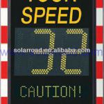 Radar Detector Solar Power LED Speed Display