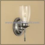 Wall Light Shown In Brushed Nickel With Clear Glass Shade W50001