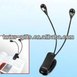 wholesale 2 led flexible book light with clip TN162