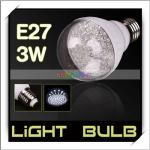 Wholesale! White Light 60 LED Bulb E27 3W E02399