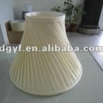 Eggshell silk fabric lamp shade with swirl pleat shade