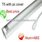 T5 fluorescent lighting with plastic lamp shade