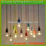 2014 Best-selling creative color silicone lamp holder with clear energy or edison bulb china wholesale suppliers