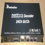 DMX 24 Channels 3 PIN XLR RGB LED DMX Decoder,DC 12V-24V,5 A Max