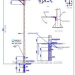 Perfect Formance HDG 4M Conical Pole with Flange