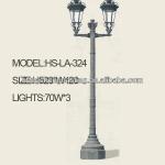 Double arms classical street cast iron lamp post