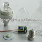 Conductive Plastic candle frost light bulb 40w Housing 3W