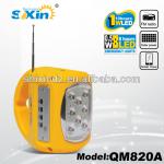 Multifunction Emergency Rechargeable light with FM radio and MP3(QM820A)