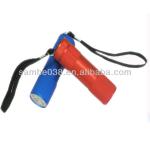 alumininium blue and red color 3A batteries flashlight