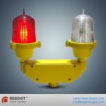 Dual LED aircraft warning light for telecom tower, service+standby