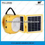 2W Led solar lamp light with double solar panel and USB mobile charger