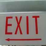 LED Exit sign wall mount single sided