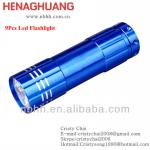 9pcs small aluminum led flashlight