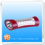 plastic red rechargeable battery led torch wholesales goods from china YS-LT-009