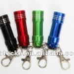 Promotional aluminum LED flash light with Keychain