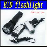 24w hid xenon flashlight ,battery 2200mah ,ballast input voltage 9-16v,6000k,warranty 1 years-L-24HXT13