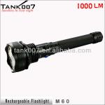 Super bright police led rechargeable flashlight TANK007 M60 XM-L2