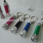 led mini metal Aluminum torch with keychain for promotion