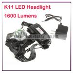K11 Outdoor Sports 1600lm XM-L T6 CREE LED Headlamp+Charger