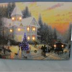 Big house LED light picture /frame for christmas decoration wall