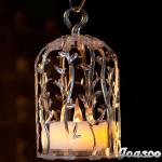 birdcage lantern with big candle