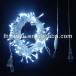 White LED Christmas Light With Transparent Wire Steady On