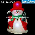 Battery operated LED Christmas snowman with light decoration