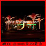 Outdoor Street project new ideas pole decorative 3D flower motif lights